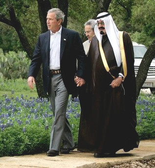 George Bush and King Abdullah